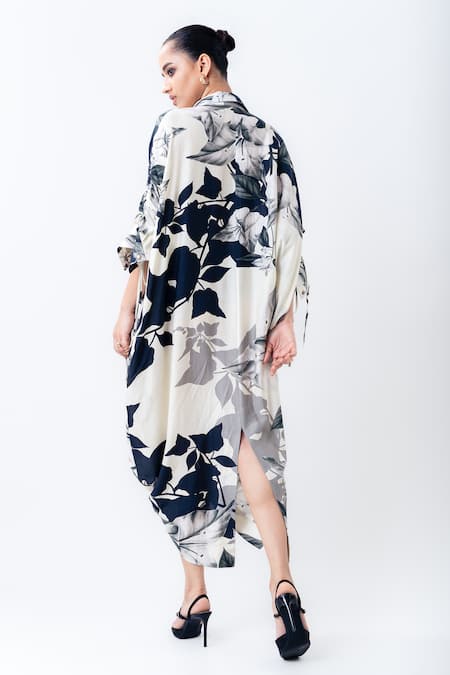 Nupur Kanoi Printed Drawstring Shirt Dress 