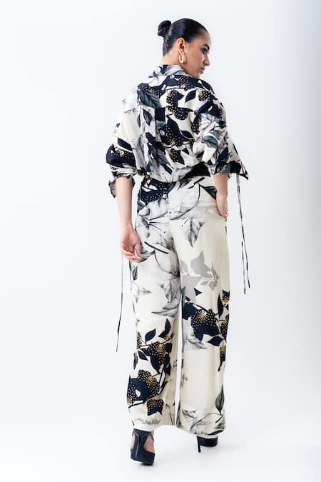 Nupur Kanoi Printed Studded Shirt With Pant 