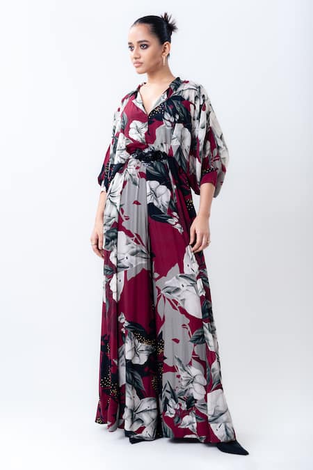 Nupur Kanoi Printed Studded Kimono Jumpsuit 