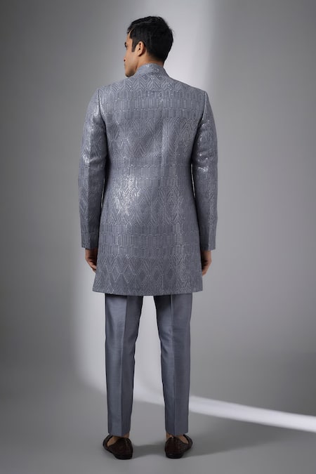 SALIL BHATIA Reet Mahal Sequins Embellished Sherwani Set 