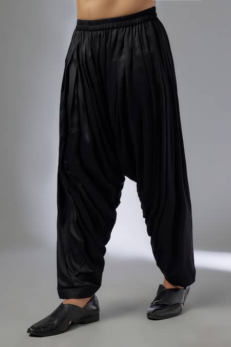 SALIL BHATIA Black Silk, Modal, Satin Embroidery, Zari Barfi Boota Embellished Kurta Set Online at Aza Fashions SALIL BHATIA_Black Silk, Modal, Satin Embroidery, Zari Barfi Boota Embellished Kurta Set _Online_at_Aza_Fashions