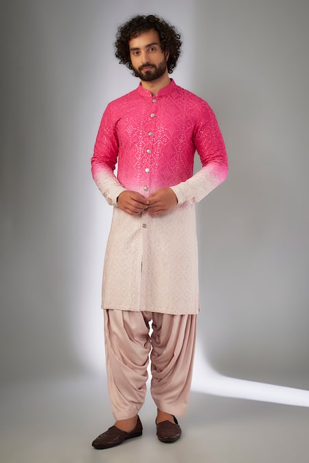 SALIL BHATIA Roop Mahal Thread Embroidered Kurta Set 