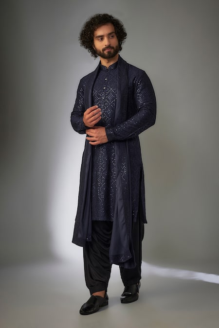 SALIL BHATIA Roop Mahal Thread Embroidered Kurta Set 