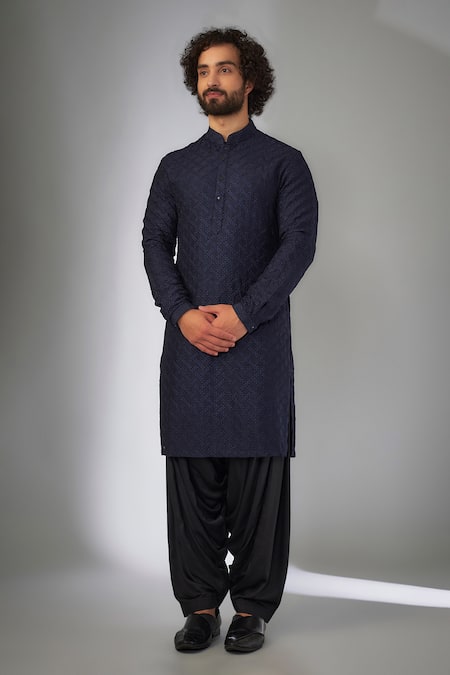 SALIL BHATIA Chakri Boota Thread Embroidered Kurta Set 