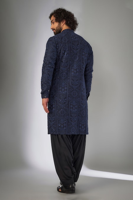 SALIL BHATIA Taj Mahal Silk Chanderi Kurta Set 