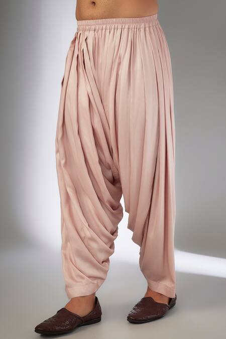 SALIL BHATIA_Pink Silk, Modal, Satin Sequins, Embroidery Roop Mahal Ombre Kurta Set _Online_at_Aza_Fashions