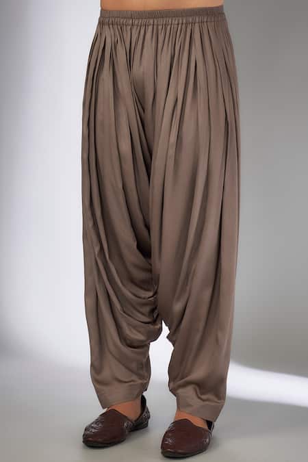 SALIL BHATIA Brown Silk, Modal, Satin Embroidery, Sequins Ruhani Mahal Thread Kurta Set Online at Aza Fashions SALIL BHATIA_Brown Silk, Modal, Satin Embroidery, Sequins Ruhani Mahal Thread Kurta Set _Online_at_Aza_Fashions