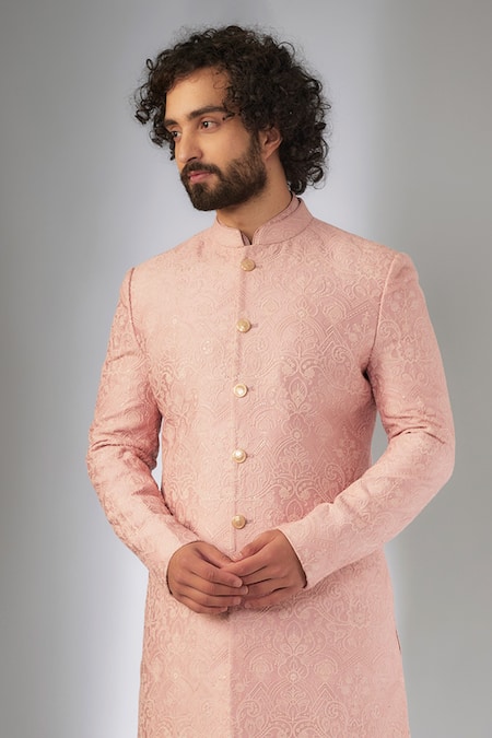 SALIL BHATIA Raj Mahal Thread Embroidered Sherwani Set 