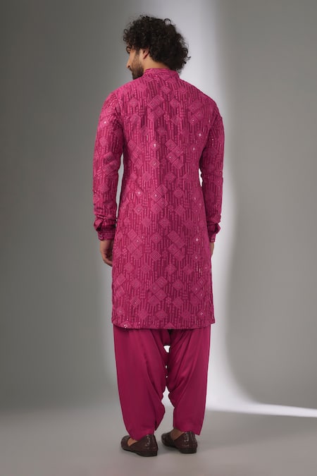 SALIL BHATIA Amber Mahal Sequin Embellished Kurta Set 