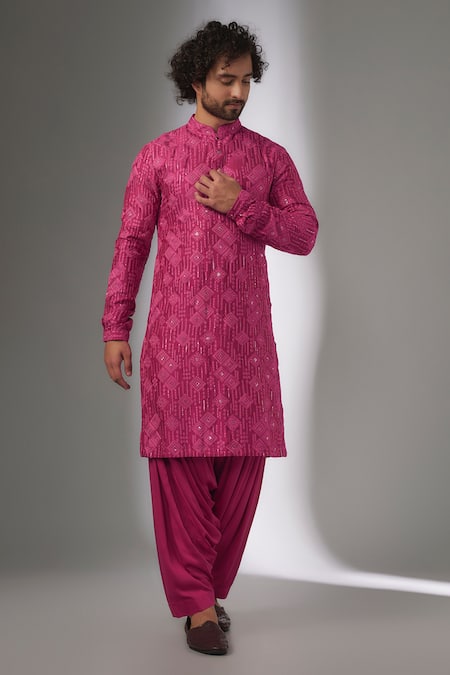 SALIL BHATIA Amber Mahal Sequin Embellished Kurta Set 