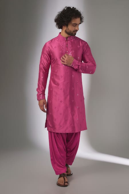 SALIL BHATIA Ainaa Mahal Mirror Work Kurta Set 