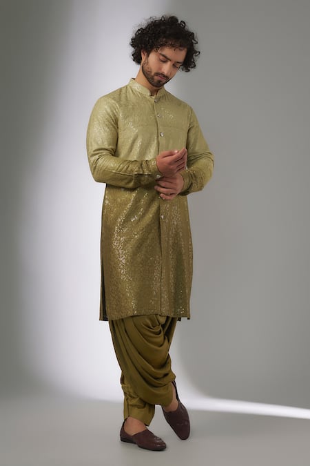 SALIL BHATIA Chota Chakor Sequins Work Ombre Kurta Set 