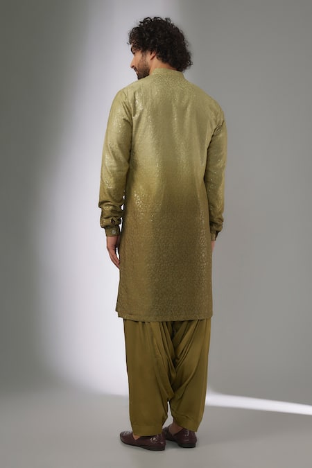 SALIL BHATIA Chota Chakor Sequins Work Ombre Kurta Set 