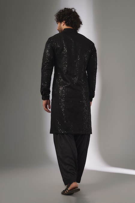 SALIL BHATIA Thread & Sequins Embellished Kurta Set 