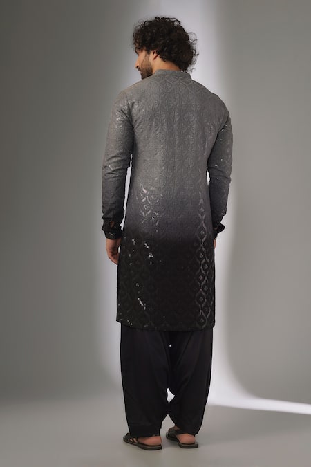 SALIL BHATIA Chakor Boota Embellished Ombre Kurta Set 