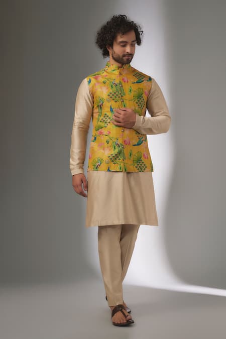SALIL BHATIA Rang Mahal Floral Print Nehru Jacket Set 