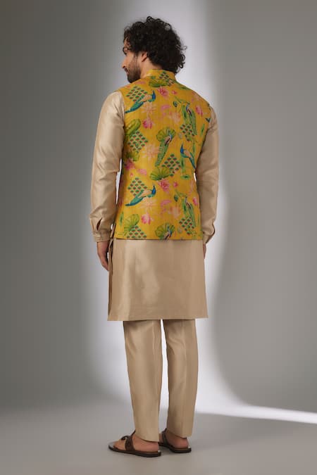 SALIL BHATIA Rang Mahal Floral Print Nehru Jacket Set 