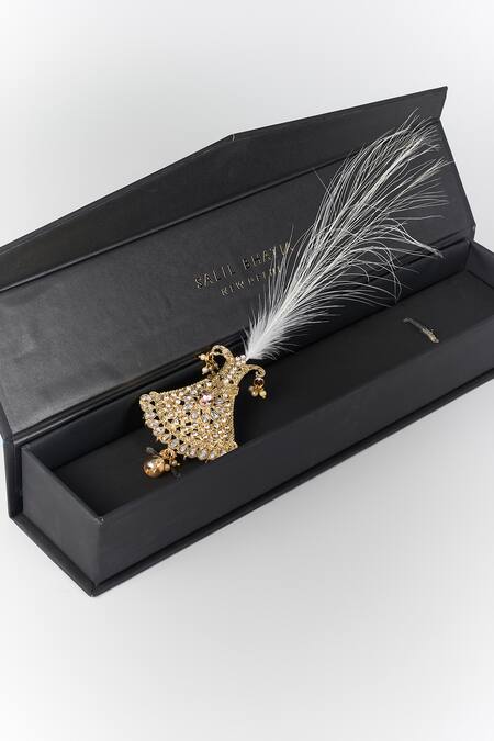 SALIL BHATIA Kundan & Pearl Feather Kalangi 