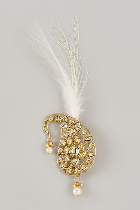 SALIL BHATIA Pearl Embellished Feather Kalangi 