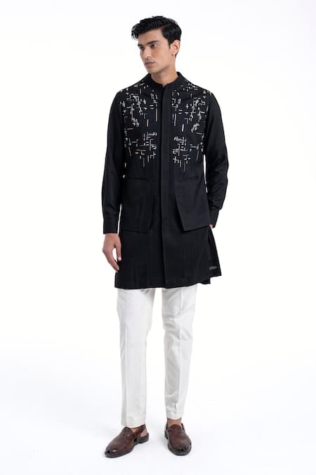 Dhruv Vaish Hybrid Embroidered Kurta Set 