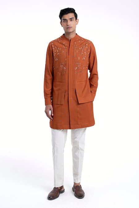 Dhruv Vaish Hybrid Embroidered Kurta Set 