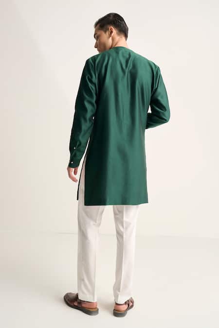 Dhruv Vaish Zari Embroidered Layered Kurta Set 