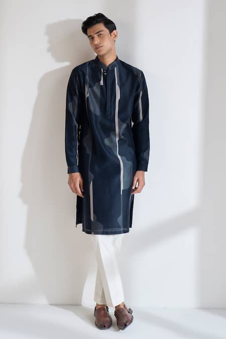 Dhruv Vaish Printed Classic Kurta Set 