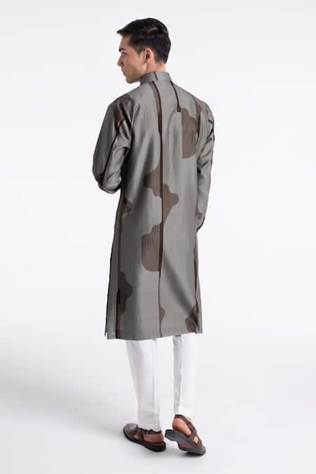 Dhruv Vaish Printed Classic Kurta Set 