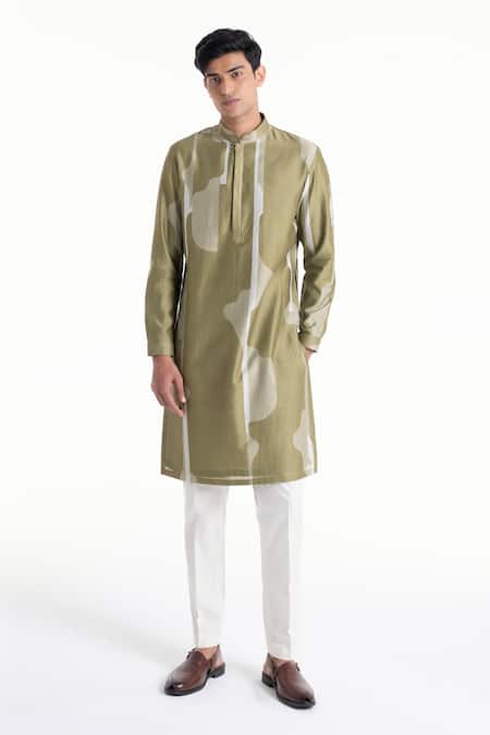 Dhruv Vaish Printed Classic Kurta Set 