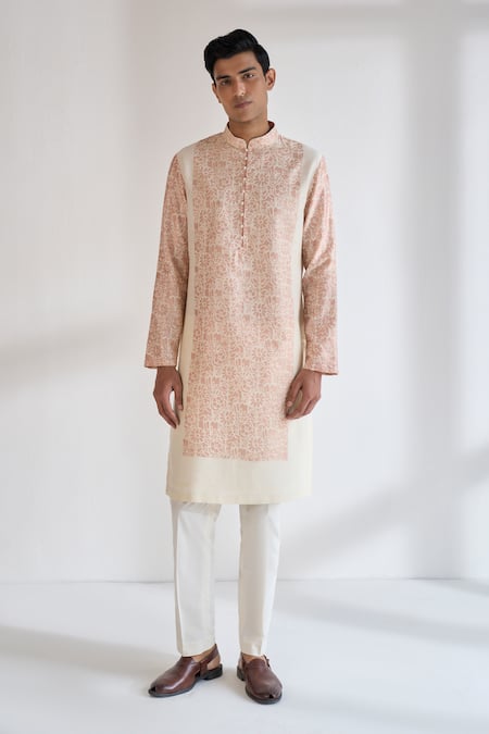 Dhruv Vaish Classic Cut Embroidered Kurta Set 