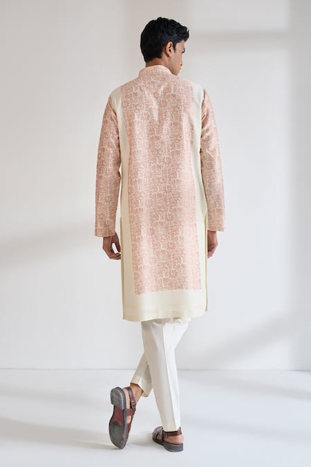 Dhruv Vaish Classic Cut Embroidered Kurta Set 