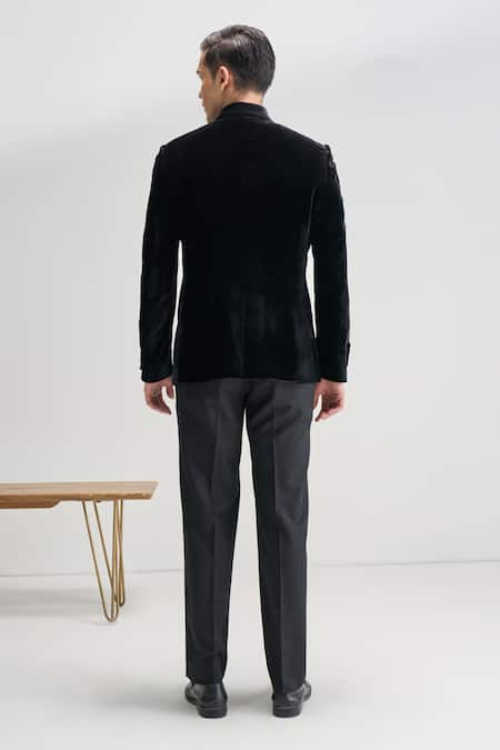 Dhruv Vaish Embroidered Velvet Bandhgala 