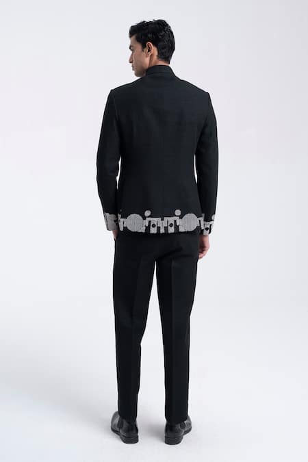 Dhruv Vaish Thread Embroidered Bandhgala 