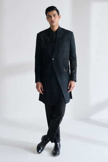 Dhruv Vaish Hand Embroidered Sherwani Set