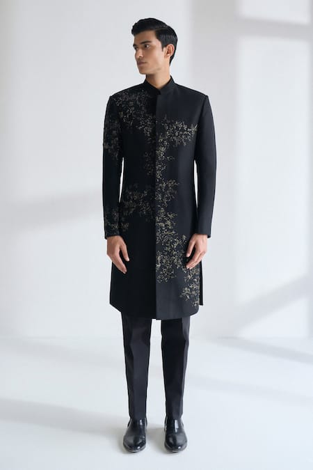 Dhruv Vaish Metal Embroidered Sherwani Set