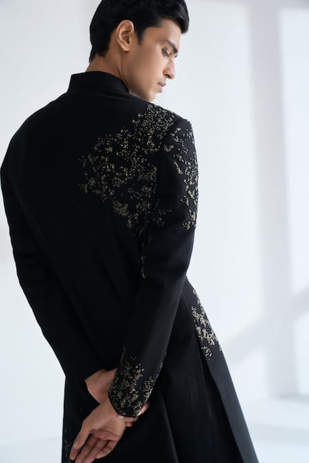 Dhruv Vaish Metal Embroidered Sherwani Set