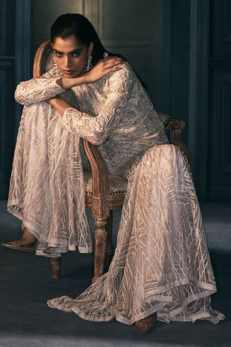 Ritika Mirchandani Eden Dori Embroidered Kurta & Sharara Set 