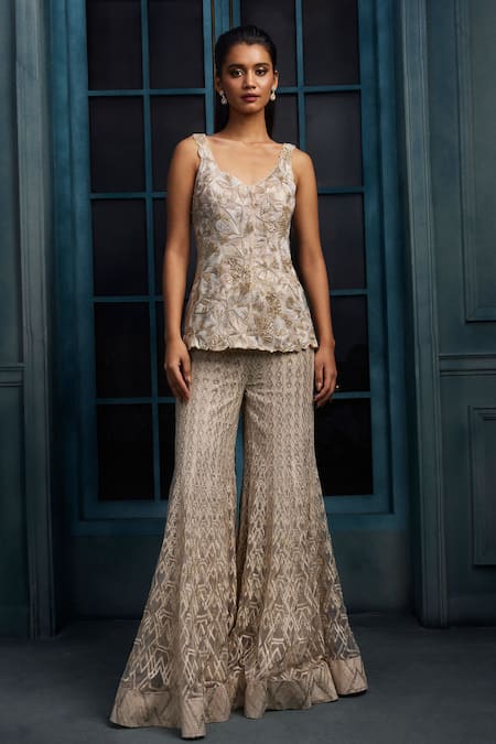 Ritika Mirchandani Sinclair Embroidered Kurta Sharara Set 