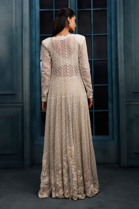 Ritika Mirchandani Nectar Honeycomb Embroidered Jacket Sharara Set 