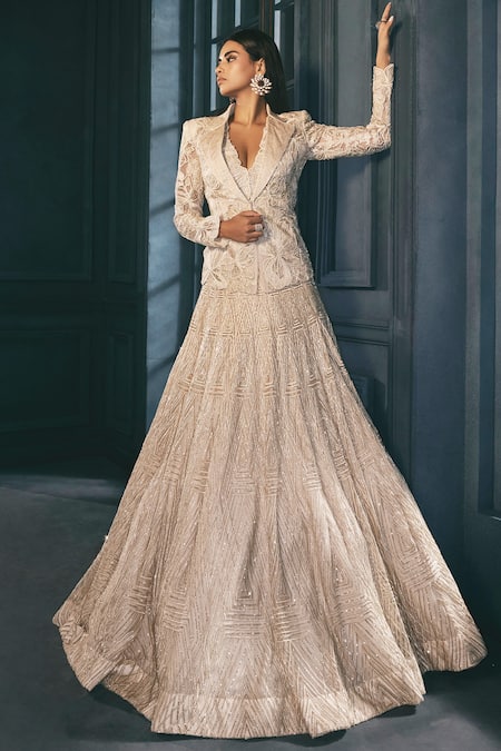 Ritika Mirchandani Imperis Dori Embroidered Blazer Lehenga Set 