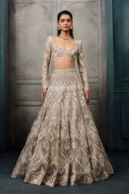 Ritika Mirchandani Eleanor Prism Embroidered Blouse & Lehenga Set 
