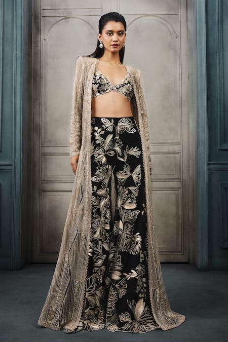 Ritika Mirchandani Margot Crystal Embroidered Jacket Sharara Set 
