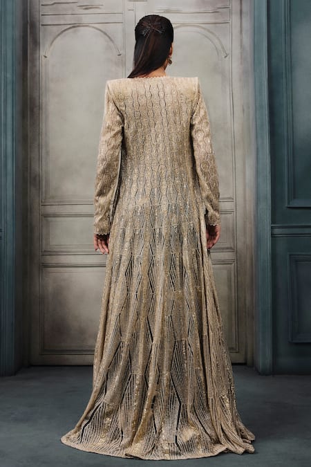 Ritika Mirchandani Margot Crystal Embroidered Jacket Sharara Set 