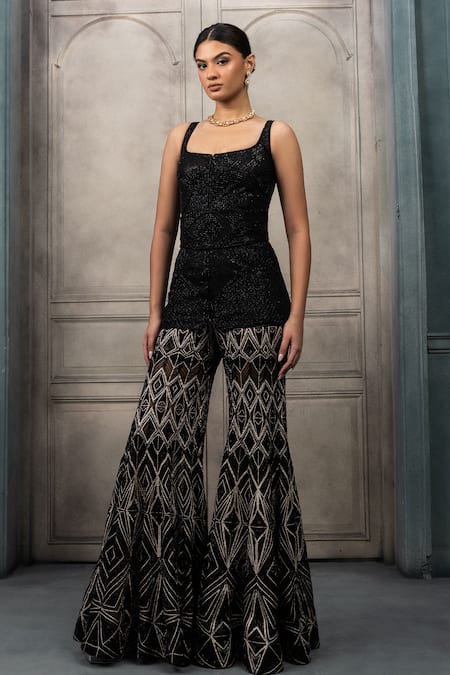 Ritika Mirchandani Abigail Tapered Kurta With Embroidered Sharara 