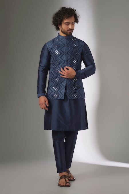 SALIL BHATIA Van Mahal Embroidered Nehru Jacket Set 