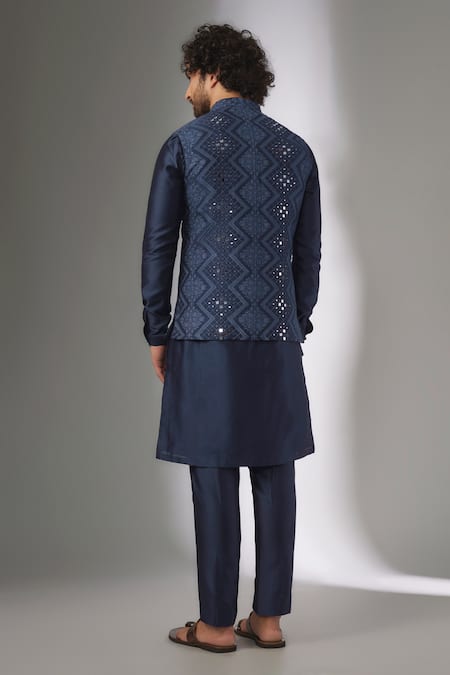 SALIL BHATIA Van Mahal Embroidered Nehru Jacket Set 