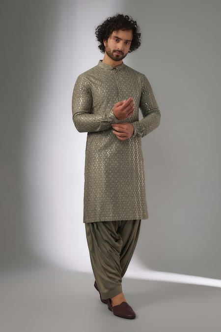 SALIL BHATIA Surat Mahal Thread & Sequins Embellished Kurta Set 