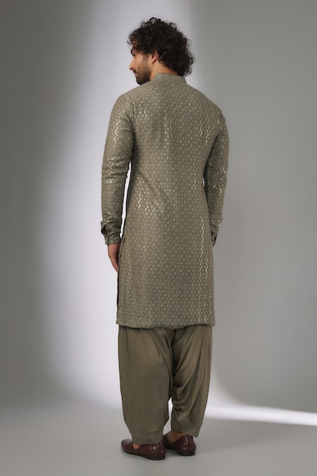 SALIL BHATIA Surat Mahal Thread & Sequins Embellished Kurta Set 