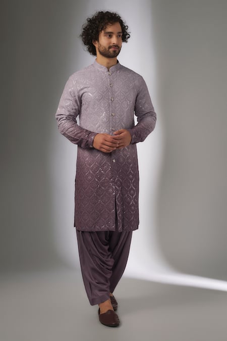 SALIL BHATIA Chakor Boota Ombre Embellished Kurta Set 
