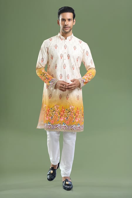 Arihant Rai Sinha Thread & Sequin Embroidered Floral Kurta Set 